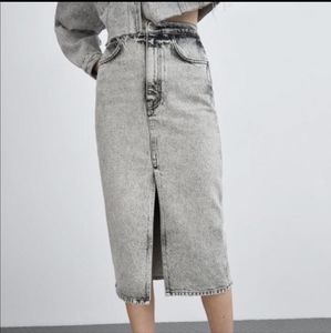 Midi Denim Skirt